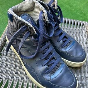 High top navy blue sneakers Salvatore Ferragamo size 8.5